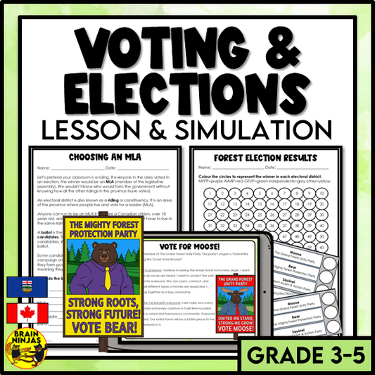 Voting and Elections Grade 3 Social Studies | Paper and Digital