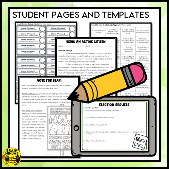 Voting and Elections Grade 3 Social Studies | Paper and Digital
