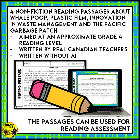 Waste Management Unit Reading Comprehension Activities | Paper and Digital