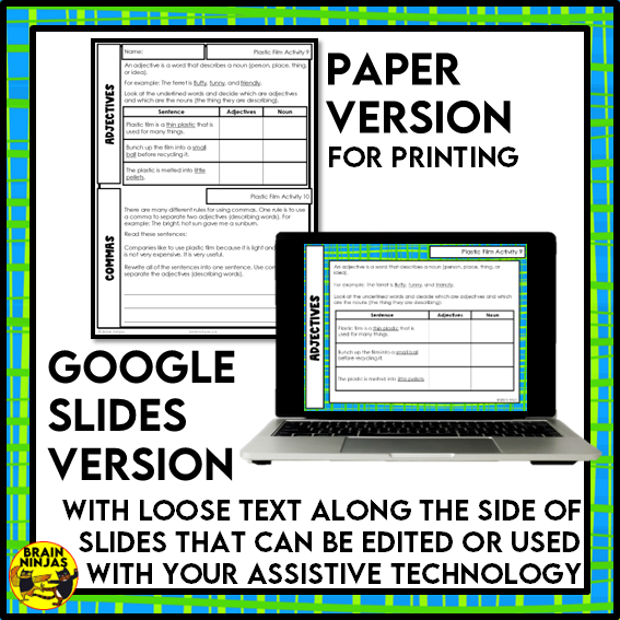 Plastic Film Reading Comprehension Activities | Paper and Digital