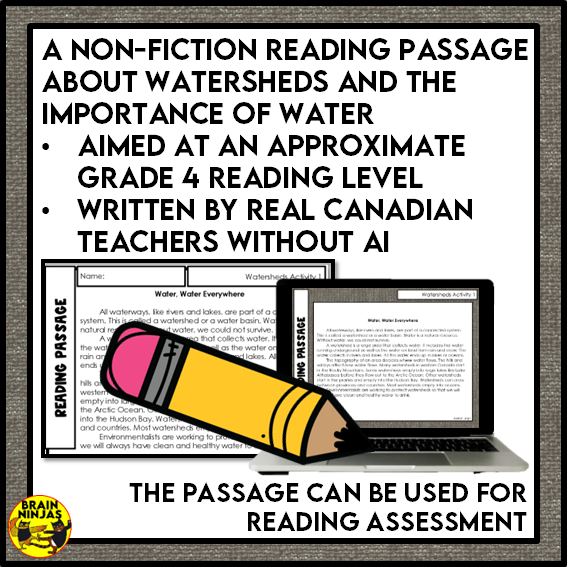 Watersheds Reading Comprehension Activities | Paper and Digital