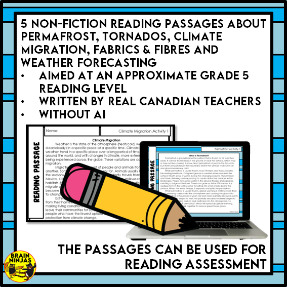 Weather Wonders Reading Comprehension Activities | Paper and Digital