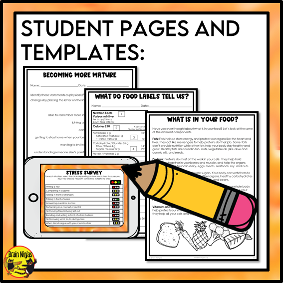 Wellness and Healthy Choices | Health and Wellness Unit | Paper and Digital | Grade 4 to 6