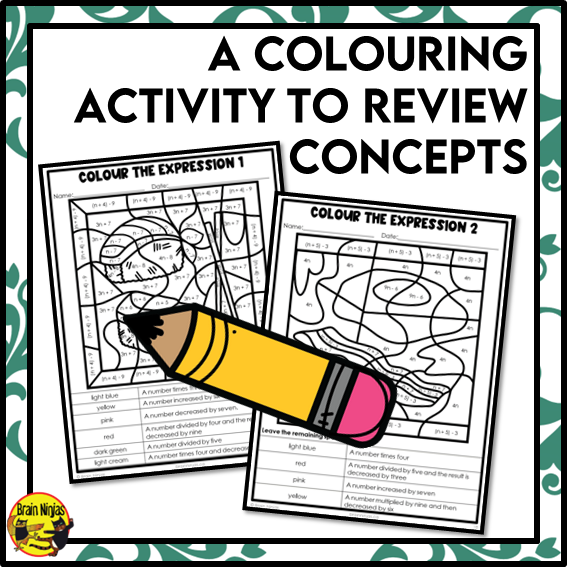 Writing Expressions and Equations With Variables Math Worksheets | Paper | Grade 4