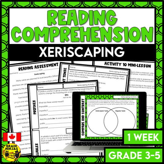 Xeriscaping Reading Comprehension Activities | Paper and Digital