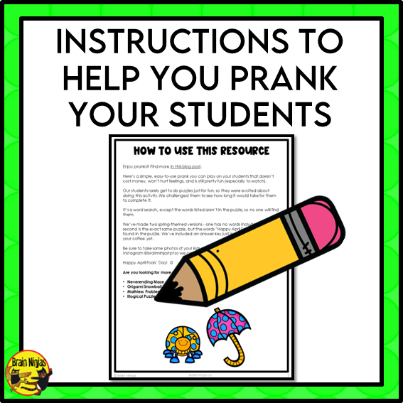 Free April Fools' Day Prank | Wordless Word Search