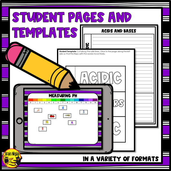 Chemistry Lessons Acids and Bases | Paper and Digital
