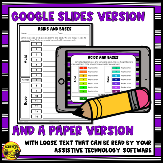 Chemistry Lessons Acids and Bases | Paper and Digital