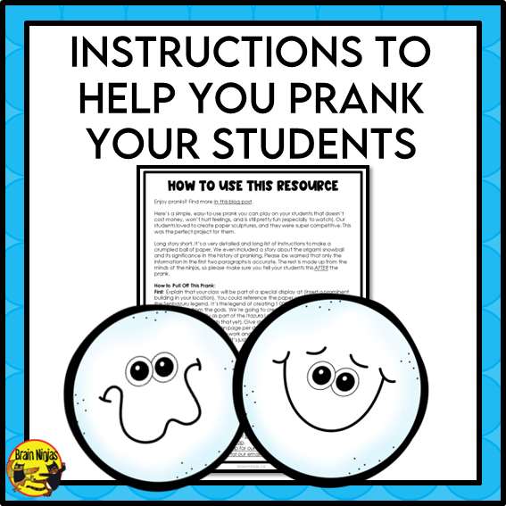 Free April Fools' Day Prank | Origami Snowball