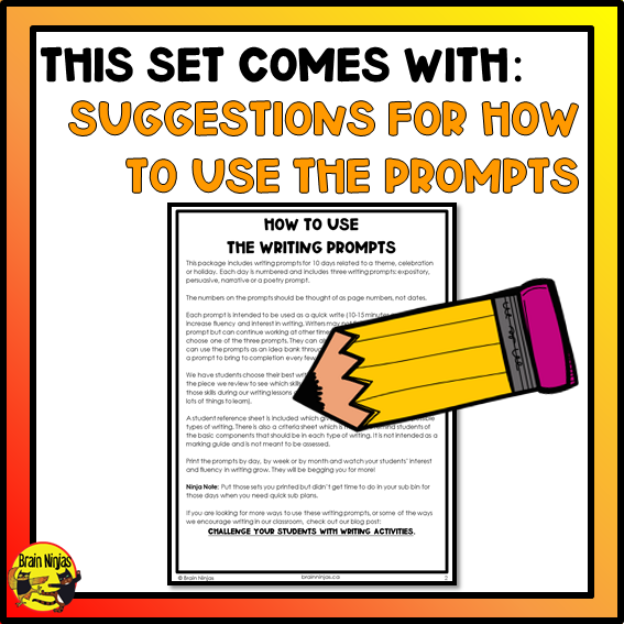 Autumn Writing Prompts | Paper and Digital