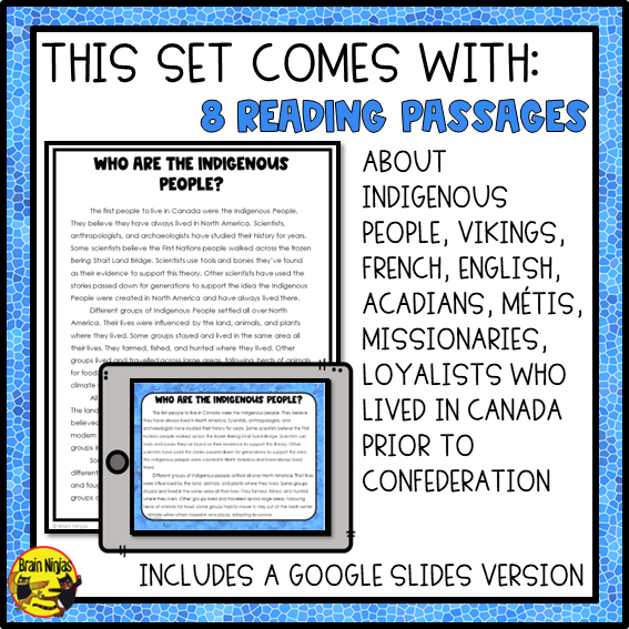 Canadian History Lessons | People Before Confederation | Paper and Digital