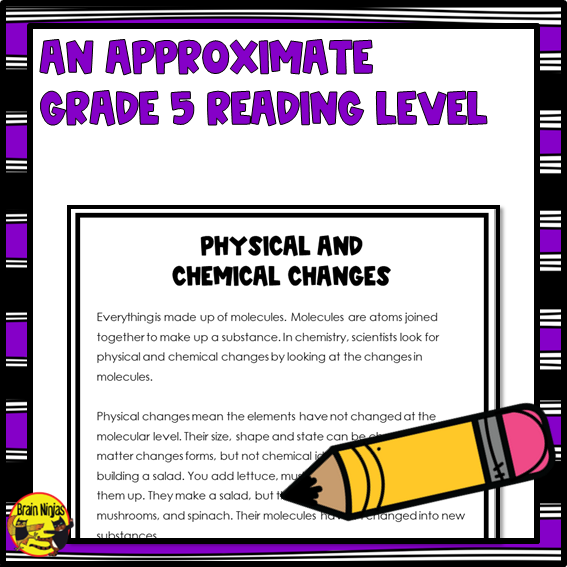 Chemistry Reading Passages | Paper and Digital
