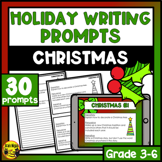 Christmas Writing Prompts | Paper and Digital