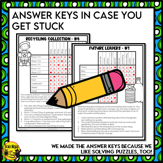Earth Day Logic Puzzles | Paper and Digital