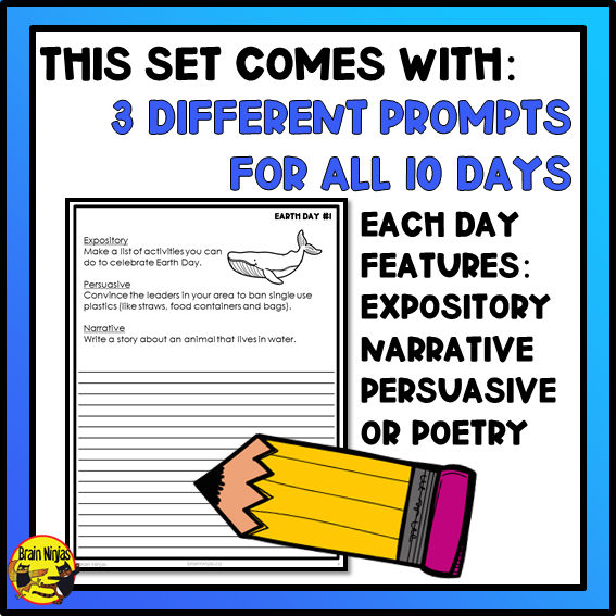 Earth Day Writing Prompts | Paper and Digital