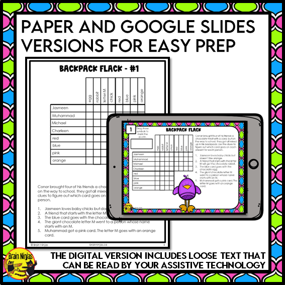 Easter Logic Puzzles | Paper and Digital