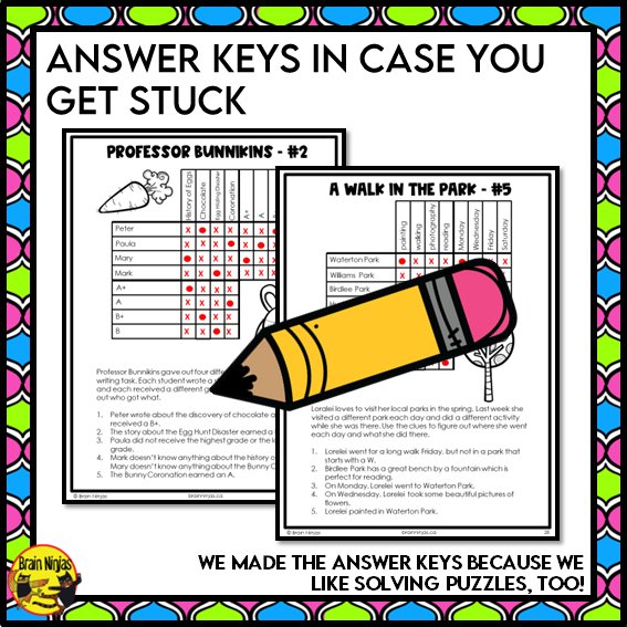 Easter Logic Puzzles | Paper and Digital