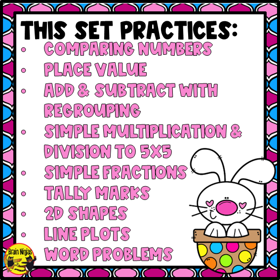 Easter Math Worksheets | Numbers to 1000 | Paper
