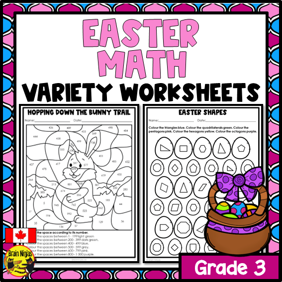 Easter Math Worksheets | Numbers to 1000 | Paper