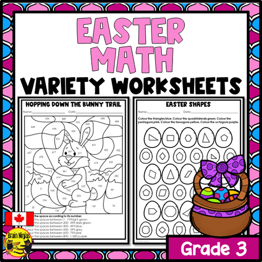 Easter Math Worksheets | Numbers to 1000 | Paper