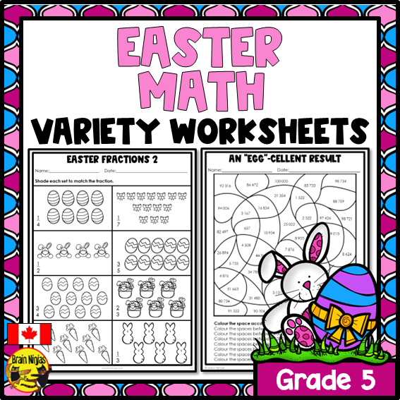 Easter Math Worksheets | Numbers to 1 000 000 | Paper