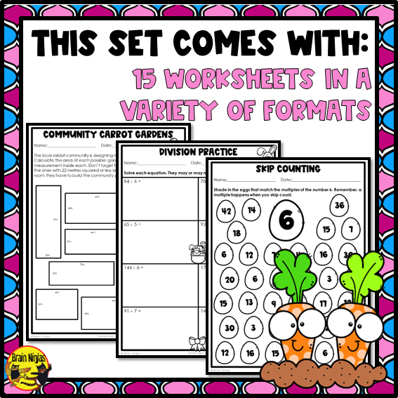 Easter Math Worksheets | Numbers to 10 000 | Paper