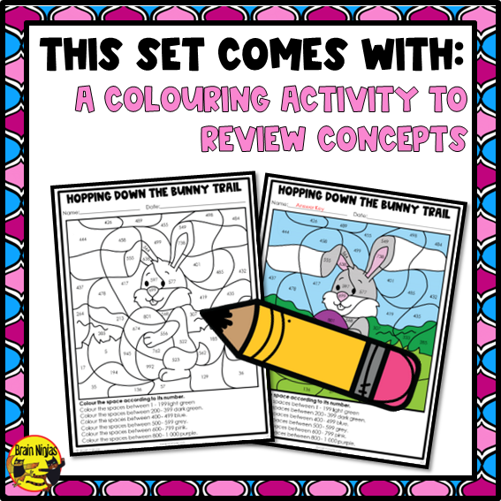 Easter Math Worksheets | Numbers to 1000 | Paper