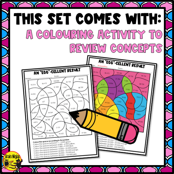 Easter Math Worksheets | Numbers to 1 000 000 | Paper