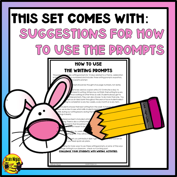 Easter Writing Prompts | Paper and Digital