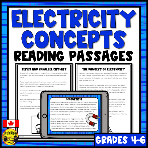 Electricity and Reading Passages Paper and Digital