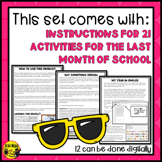 End Of Year Activity Set | Paper and Digital