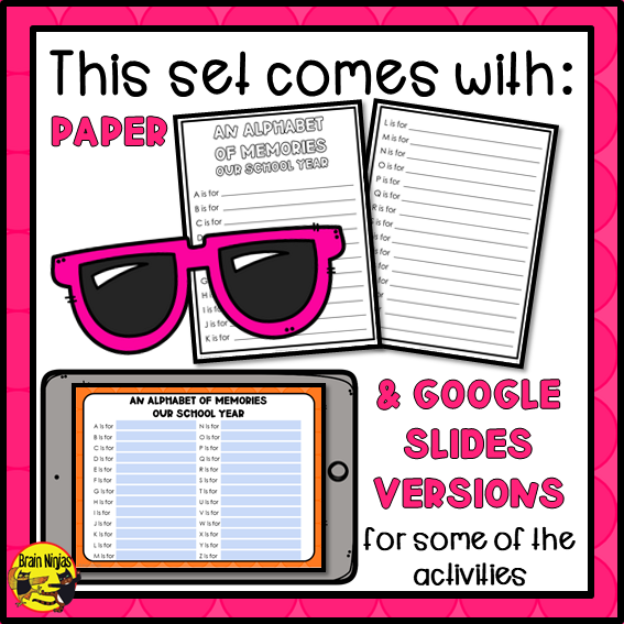 End Of Year Activity Set | Paper and Digital