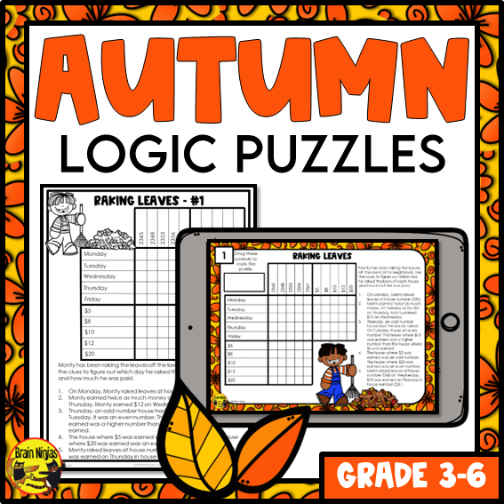 Fall Logic Puzzles | Paper and Digital