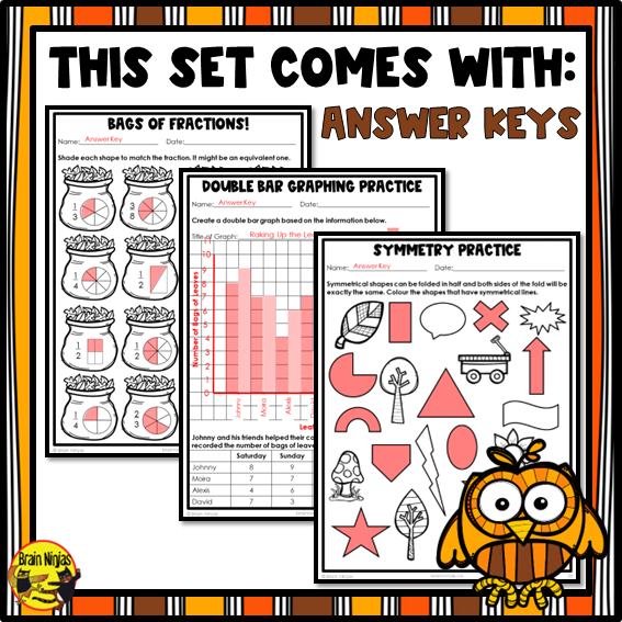 Fall Math Worksheets | Numbers to 1 000 000 | Paper | Grade 5