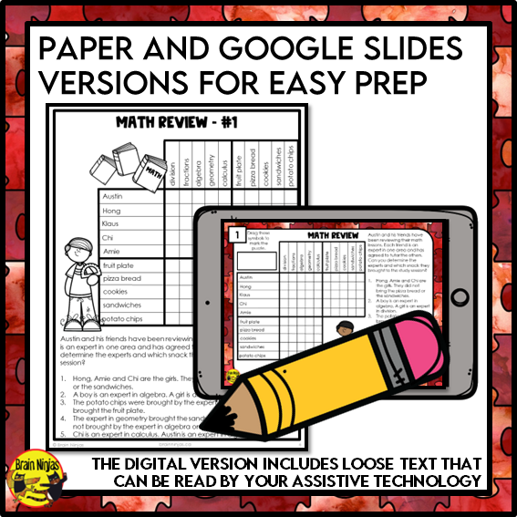 Free Back to School Logic Puzzle | Paper and Digital