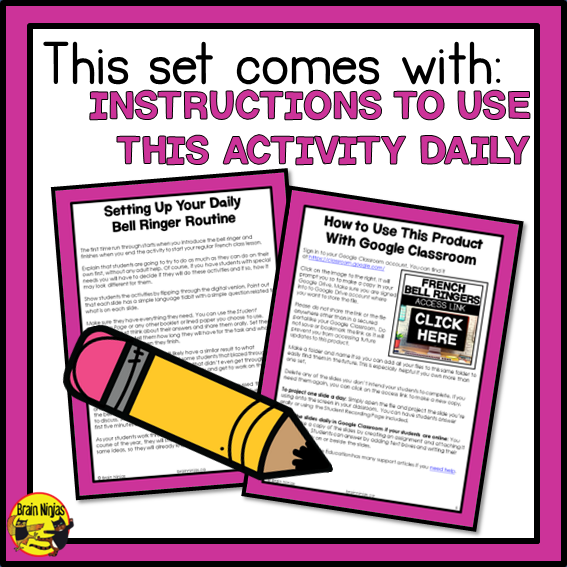 Free French Class Bell Ringers | Digital