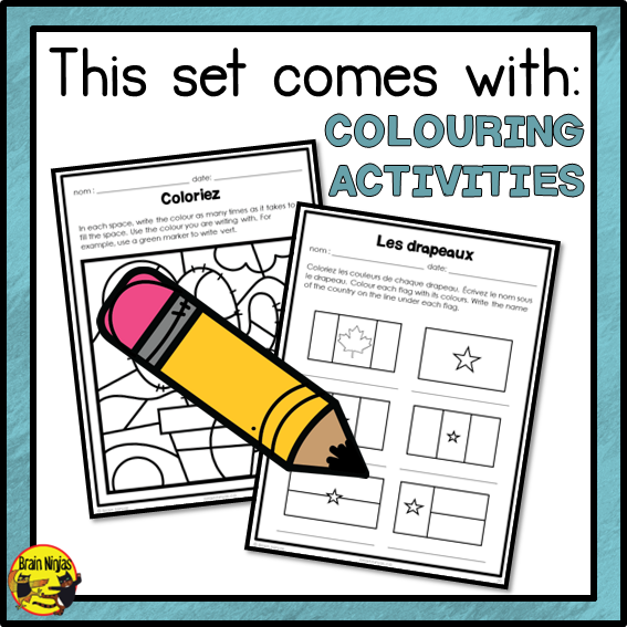 Colour Activities | Les couleurs | French | Paper and Digital