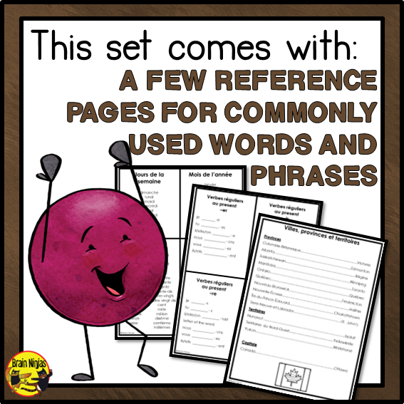 Personal Word Wall Book and Dictionary | French | Paper and Digital
