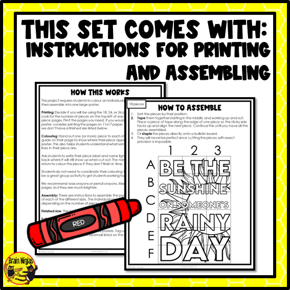 Kindness and Friendship Collaborative Poster | Be the Sunshine