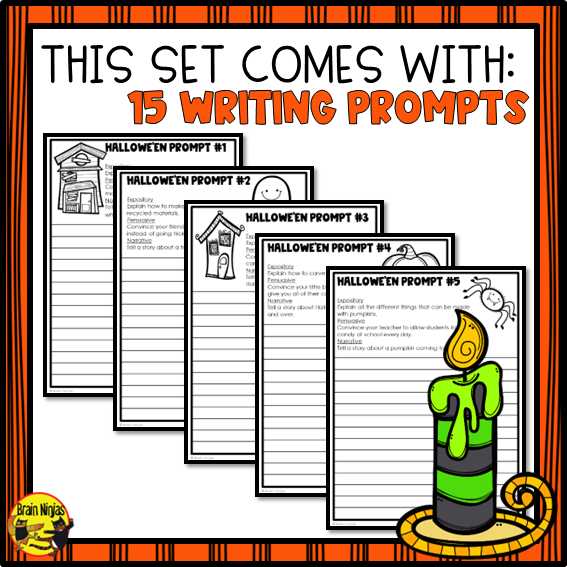 Halloween Reading, Writing and Puzzle Activities | Paper and Digital