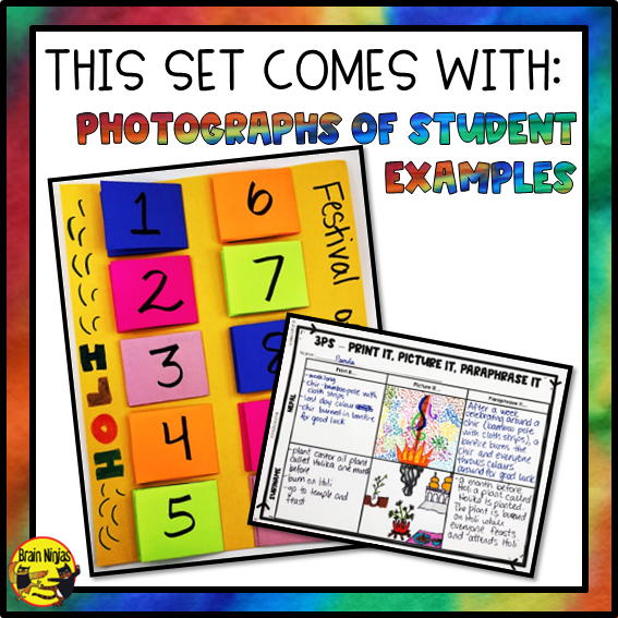 Holi Festival of Colours Reading and Writing Activities | Paper and Digital