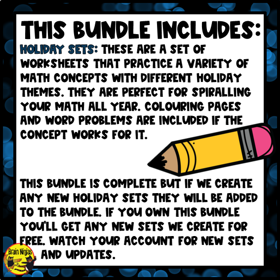 Holiday Math Worksheets Bundle | Numbers to 1000 | Paper