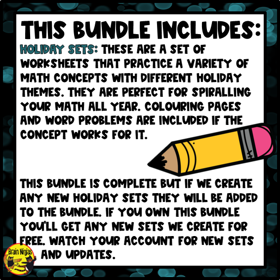 Holiday Math Worksheets Bundle | Numbers to 1 000 000 | Paper
