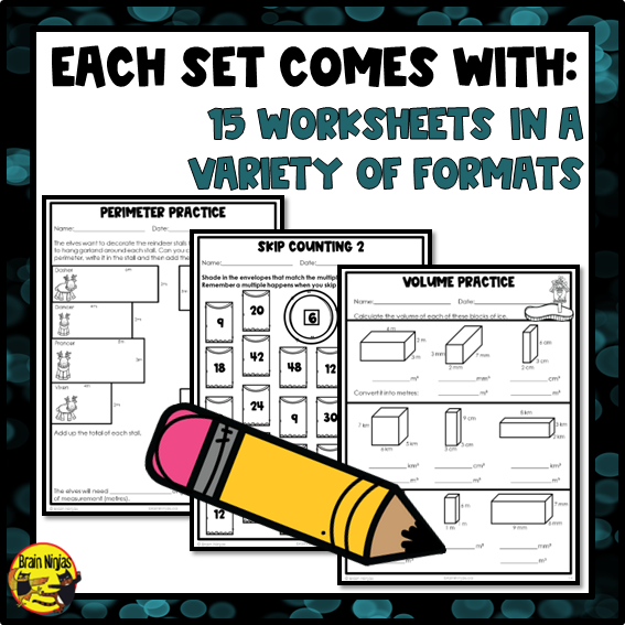 Holiday Math Worksheets Bundle | Numbers to 1 000 000 | Paper