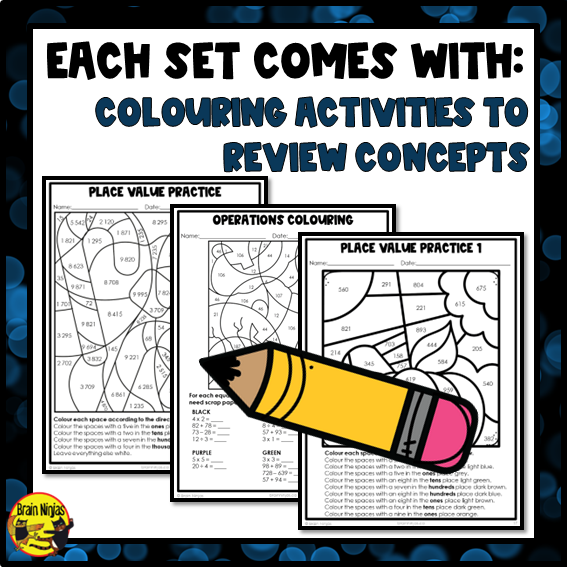 Holiday Math Worksheets Bundle | Numbers to 1000 | Paper