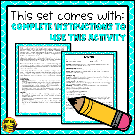 Idiom Lesson and Activity | Paper