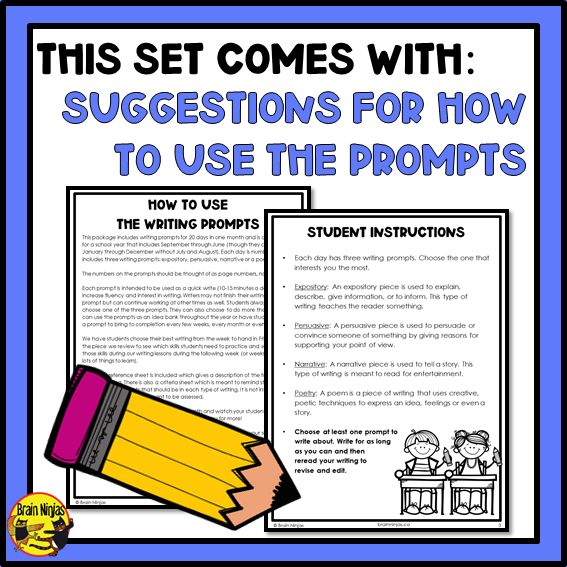 January Monthly Writing Prompts | Paper and Digital