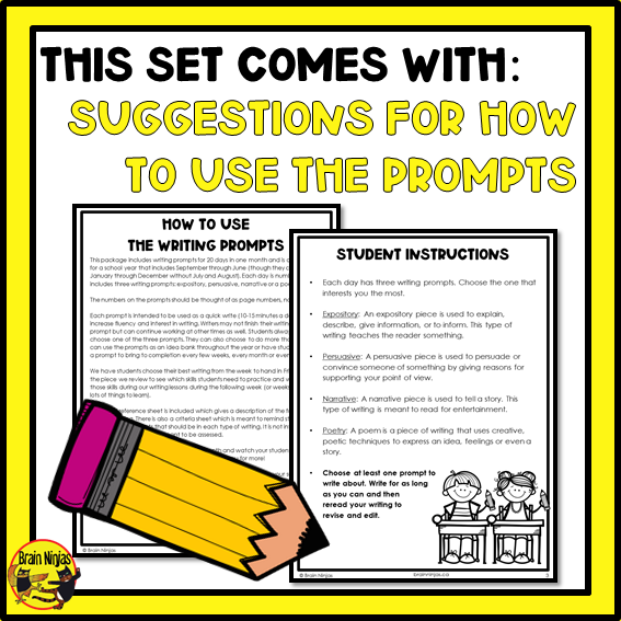 June Monthly Writing Prompts | Paper and Digital