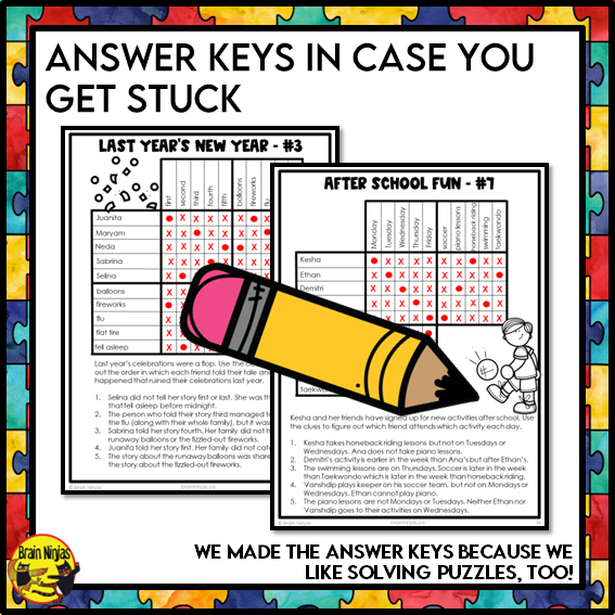 Logic Puzzles Bundle | Paper and Digital