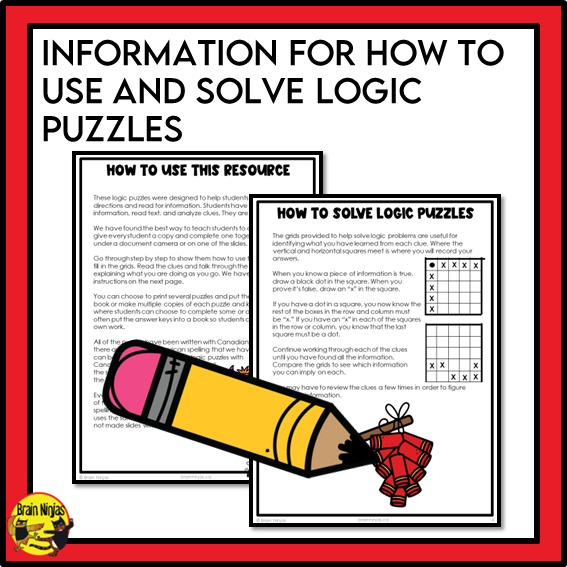 Lunar New Year Logic Puzzles | Paper and Digital